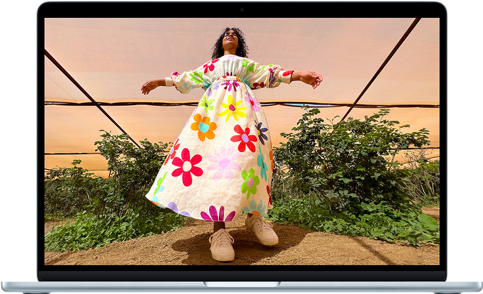 MacBook Air showcasing colorful Liquid Retina display